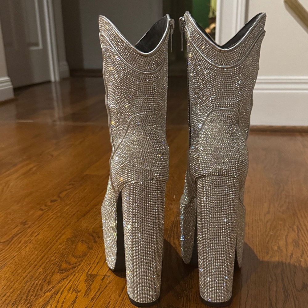 Cub Exx Rhinestone Platform Boots RARE - Picture 4 of 4